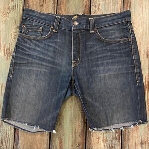 Fidelity Sz 33 Cutoffs Denim Shorts Mens 5011 Measures 35x8.5 Stretch